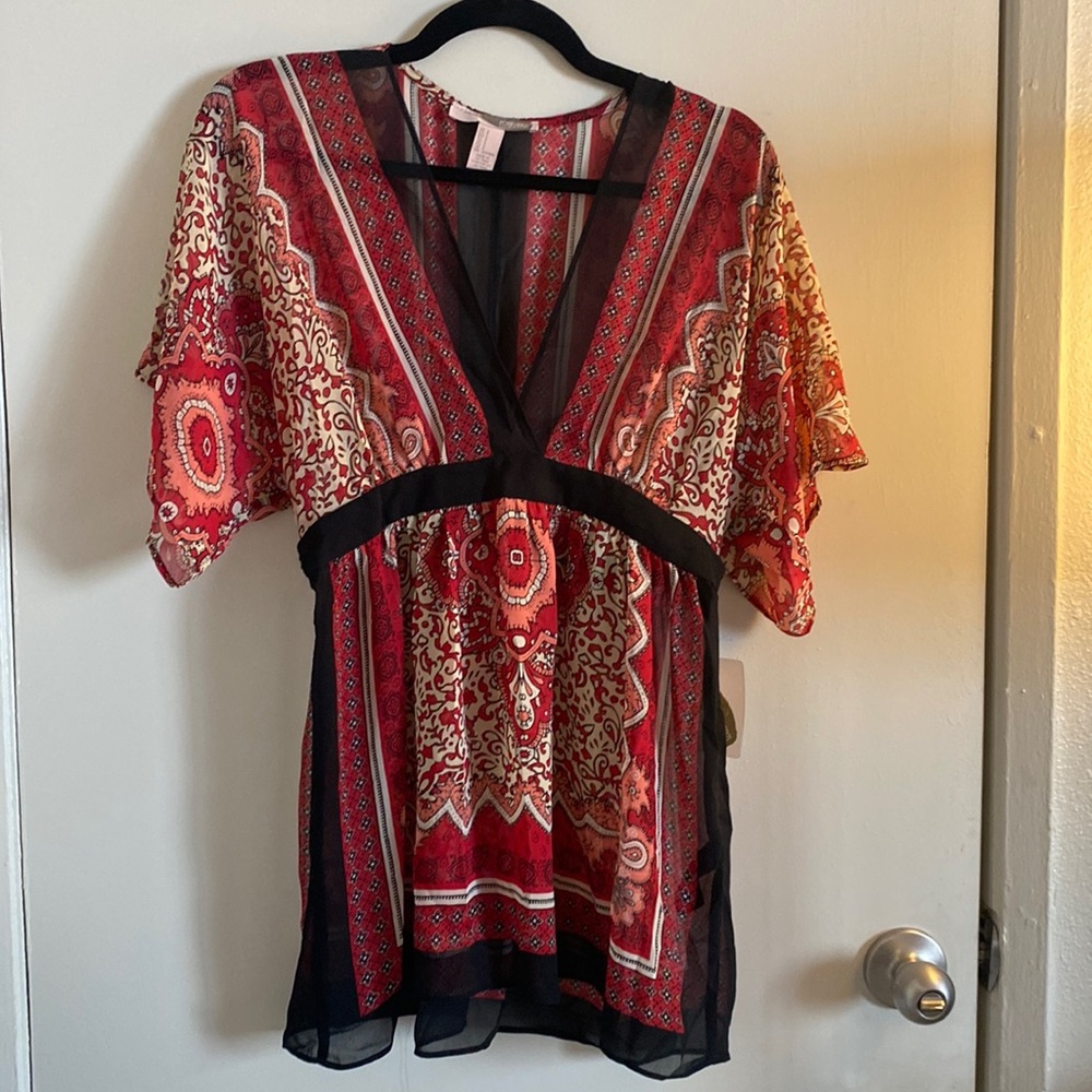 Forever 21 sheer babydoll shirt. NWT. Size Small